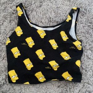 BART SIMPSON PRINT CROP TOP